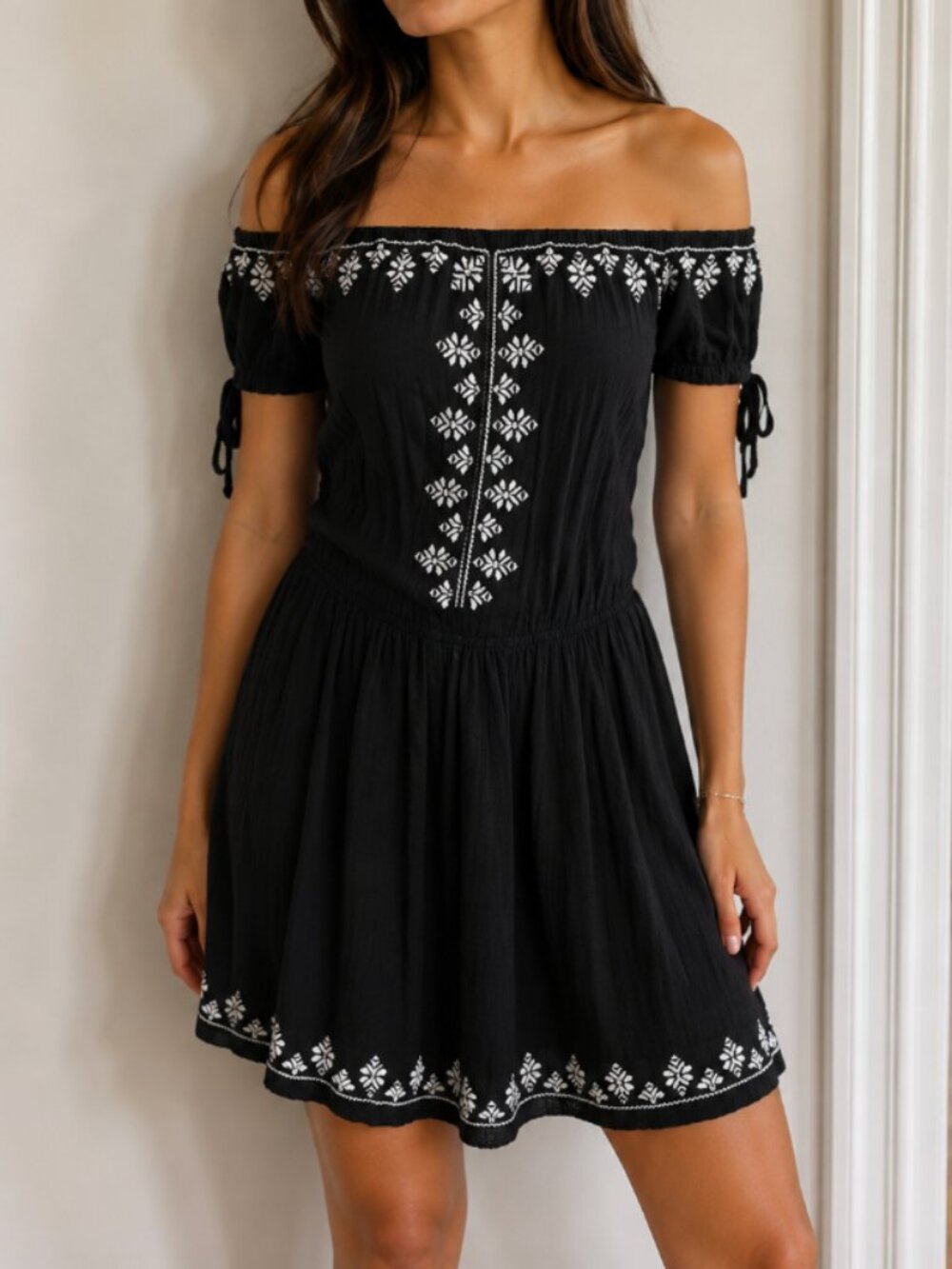 NWT Hollister Off-Shoulder Peasant Dress XS